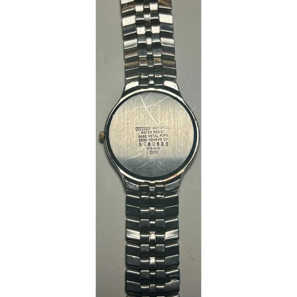 Vintage Citizen CQ Quartz Men's Watch | Black Dial 5530-K04948 CK  New Battery